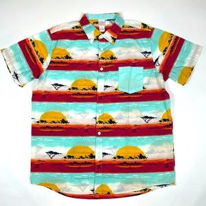 The Lion King Disney Button Down Short Sleeve XXL